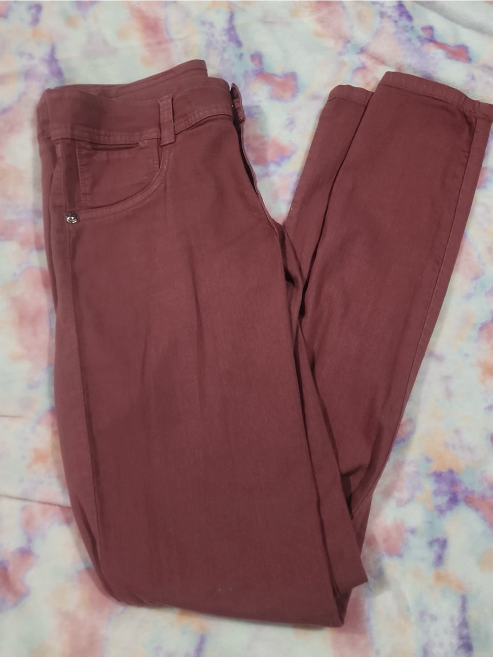 Maripily Skinny Jeans in Dusty Mauve